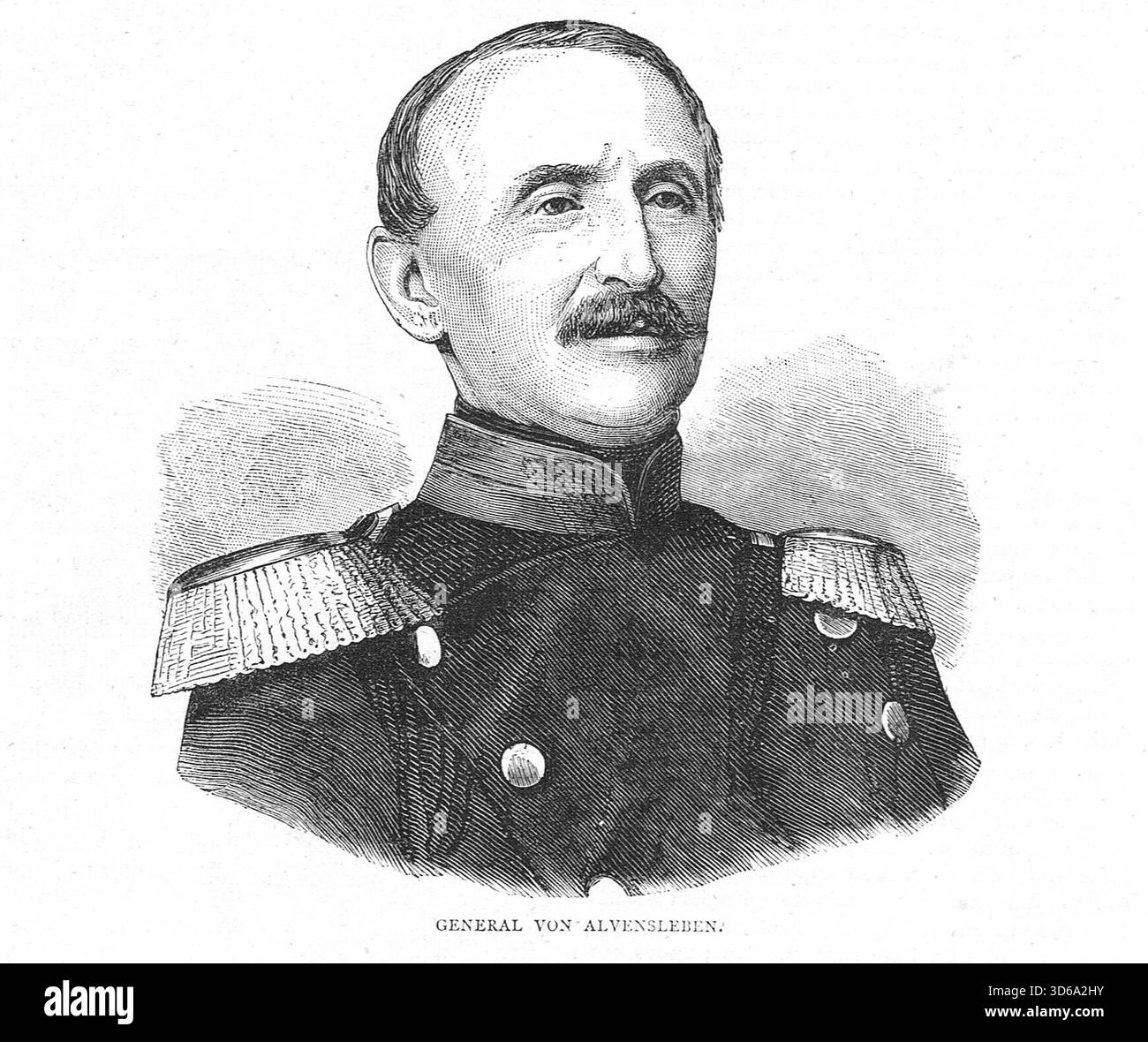 Generale Constantin von Alvensleben, comandante del III corpo d'armata durante la guerra franco-prussiana. Foto Stock