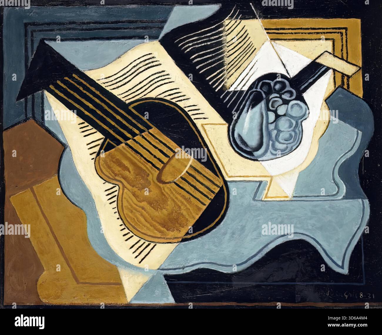 Guitar on Table, 1913 di Juan Gris Illustrazione Vettoriale