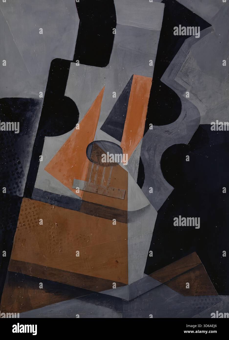 Juan Gris - la chitarra (natura morta con chitarra) (1916) Illustrazione Vettoriale