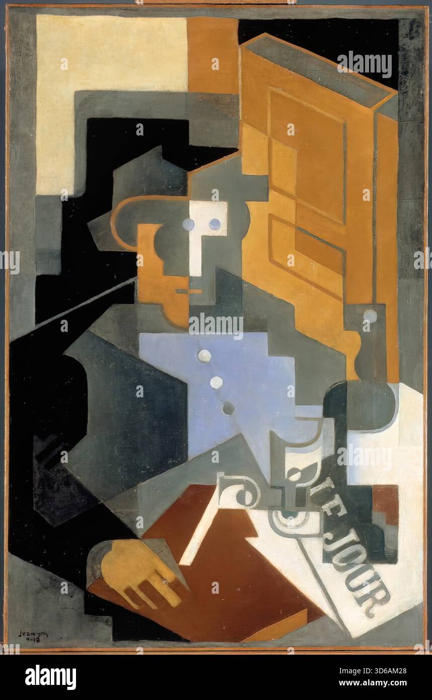 Juan Gris - uomo di Touraine (1918) Illustrazione Vettoriale