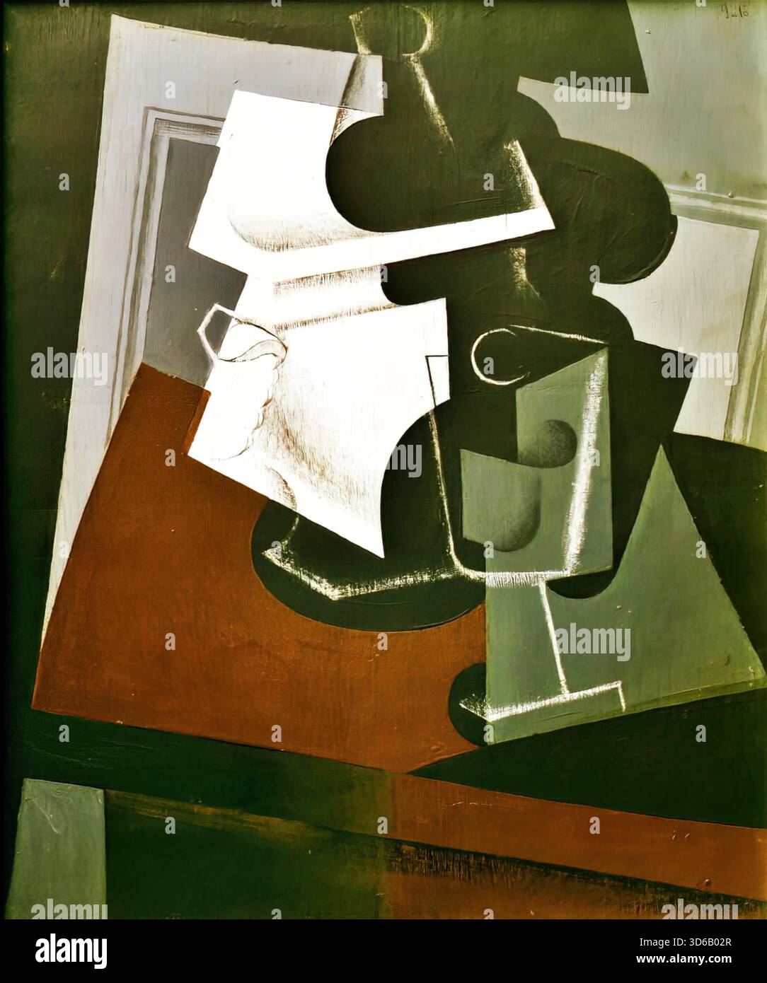 Juan Gris – natura morta su aTable Illustrazione Vettoriale