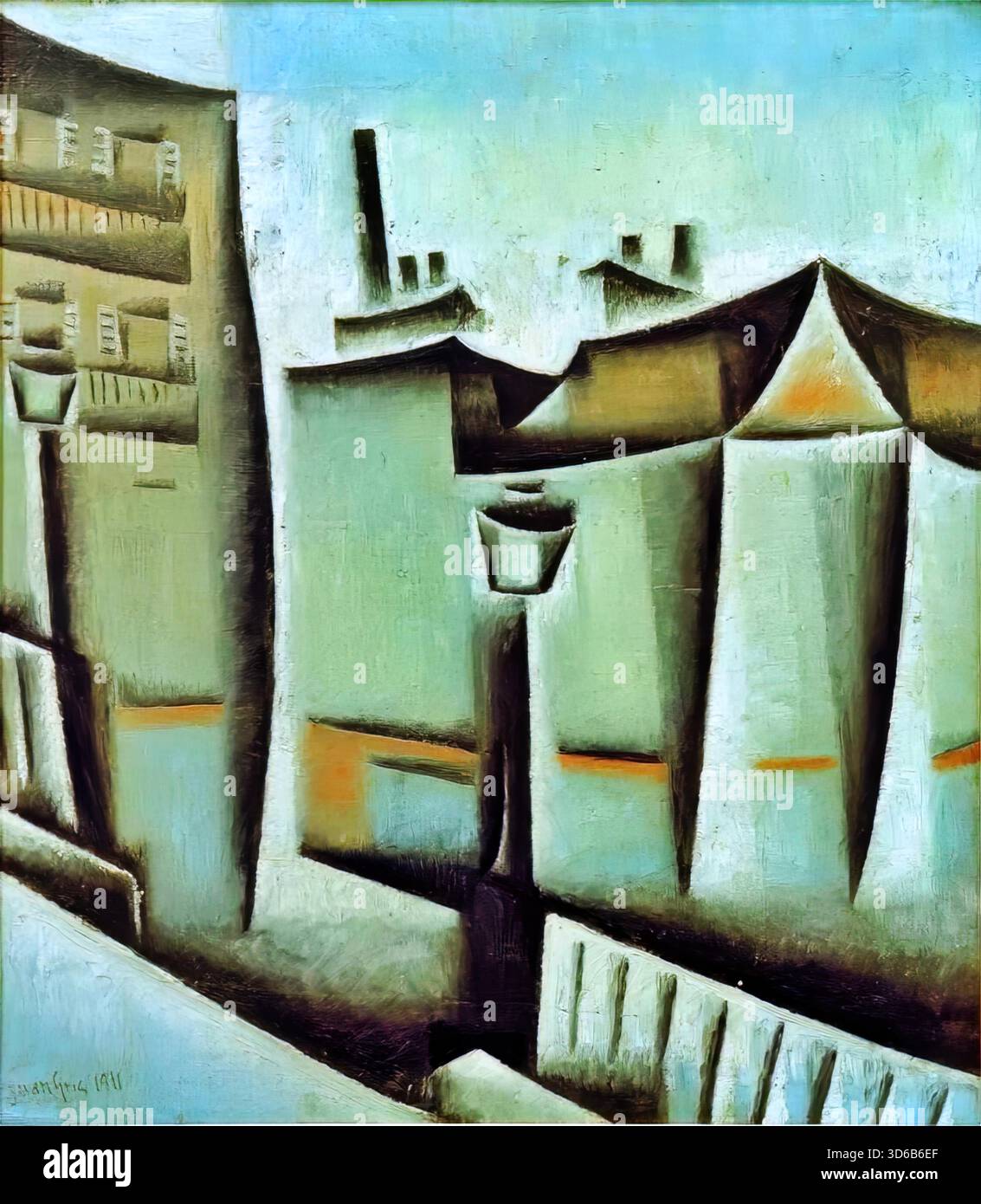 Juan Gris - Maisons Parigi Illustrazione Vettoriale