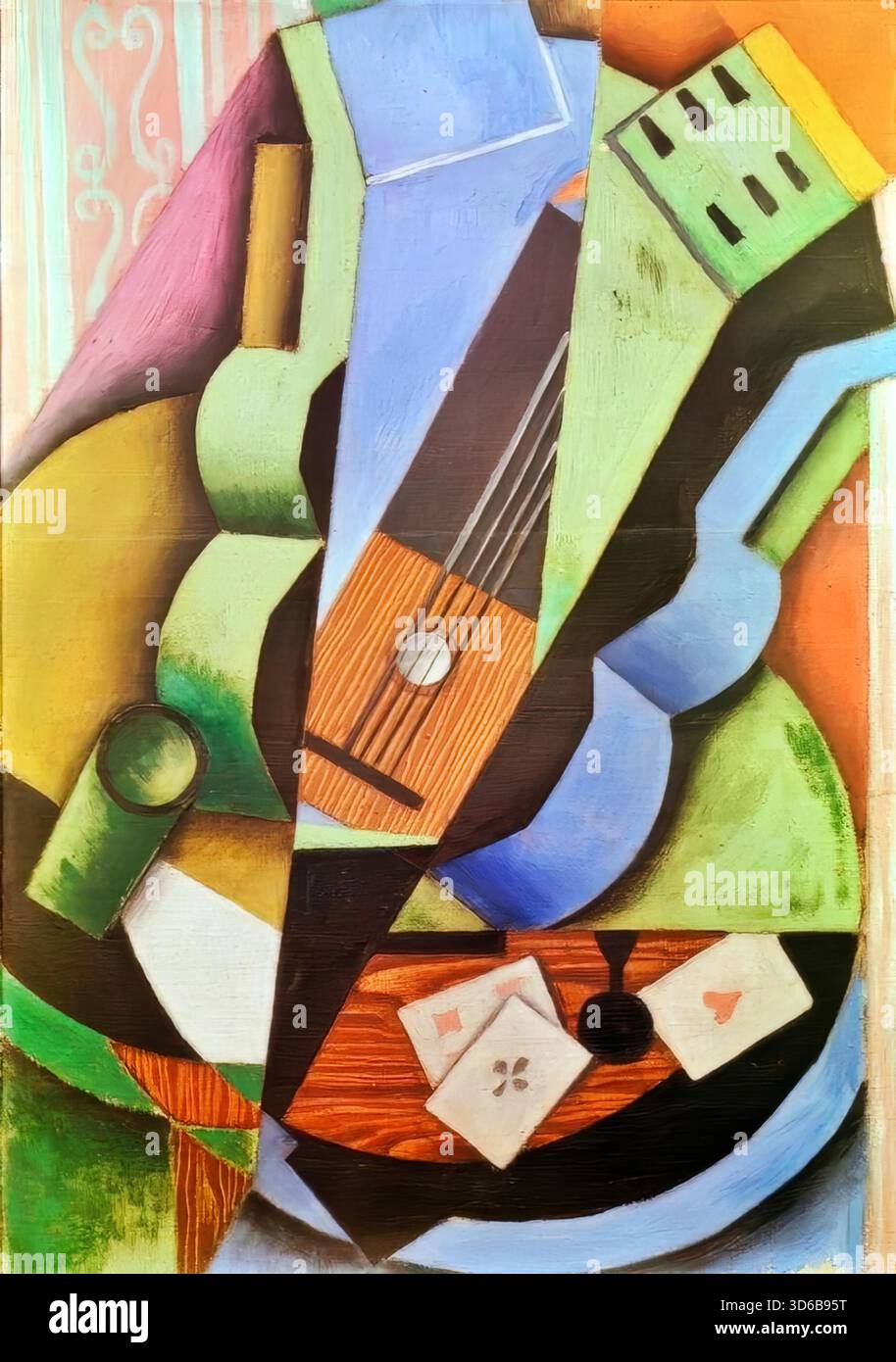 Juan Gris - Les trois cartes Illustrazione Vettoriale