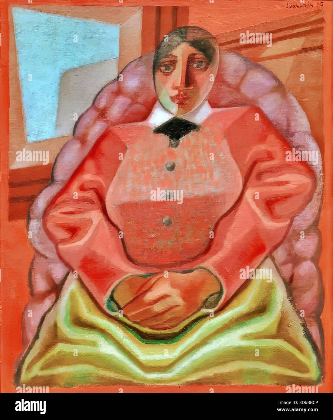 Juan Gris - Frau im Sessel Illustrazione Vettoriale