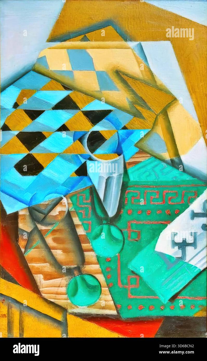 Juan Gris - Das Schachbrett Illustrazione Vettoriale