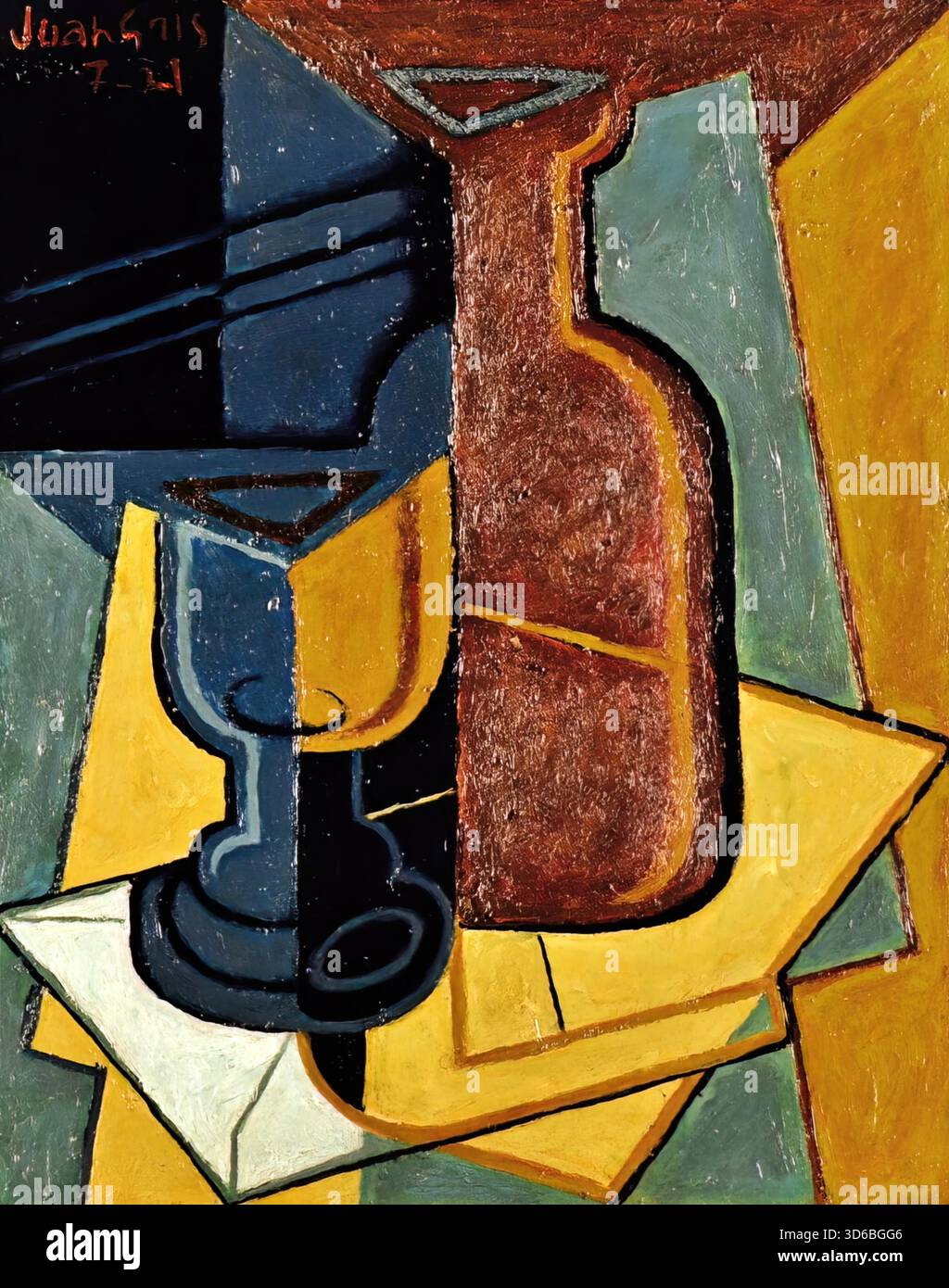 Juan Gris – la lettera (1921) Illustrazione Vettoriale