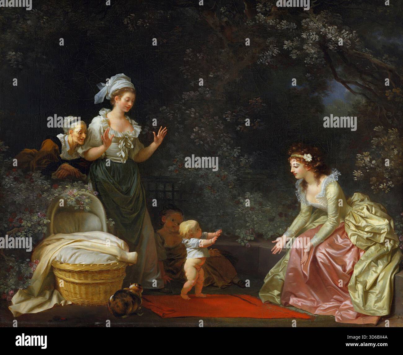 "I primi passi (c. 1780-1785). Jean-Honor? Fragonard (francese, 1732-1806) » Foto Stock