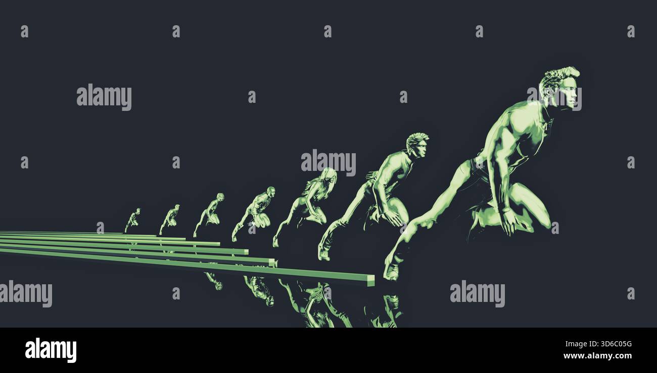 Concetto di Business Advantage che mostra l'avanzamento dei talenti della forza lavoro Foto Stock