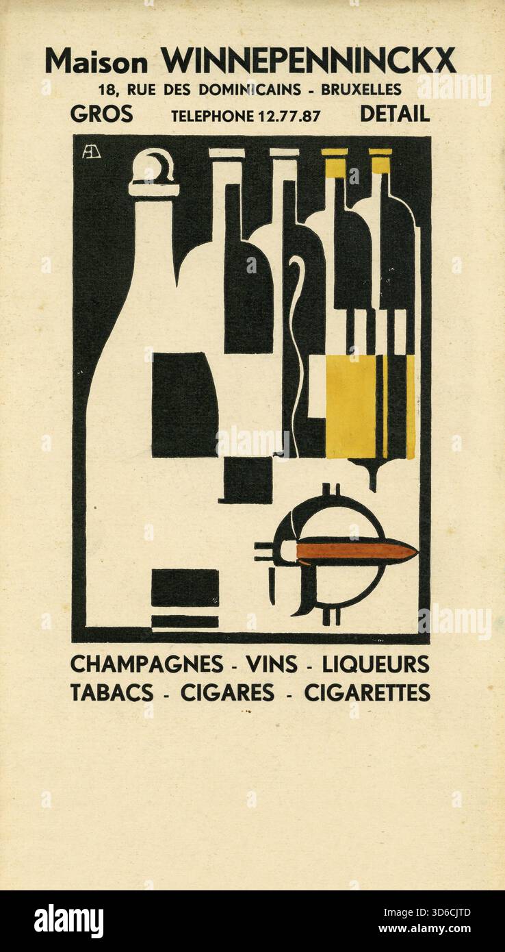 Copertina del calendario per il materiale promozionale Maison Winnepenninckx. Albert Daenens (belga, 1883-1952)» Foto Stock