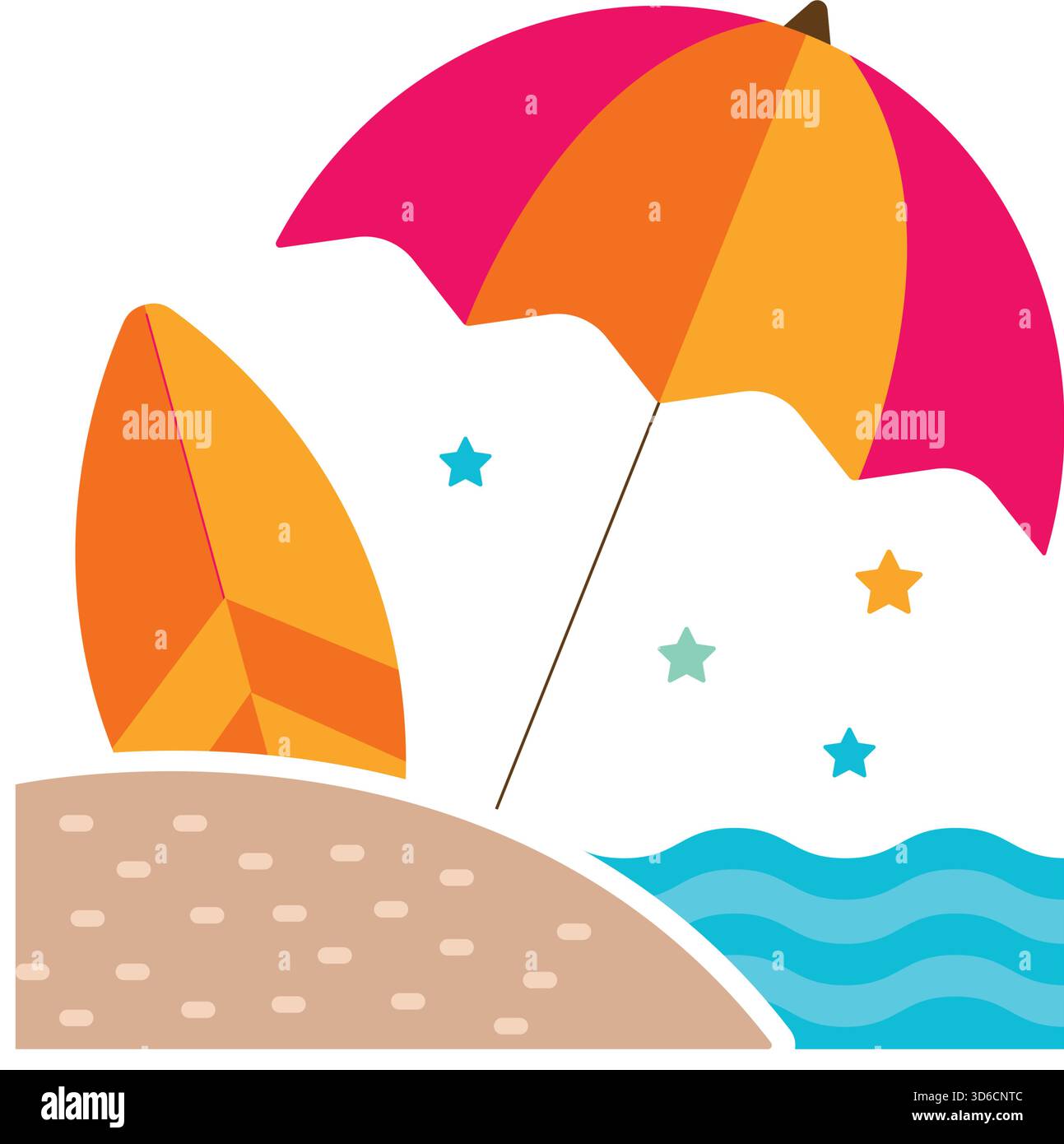 Icona per spiaggia, spiaggia Illustrazione Vettoriale