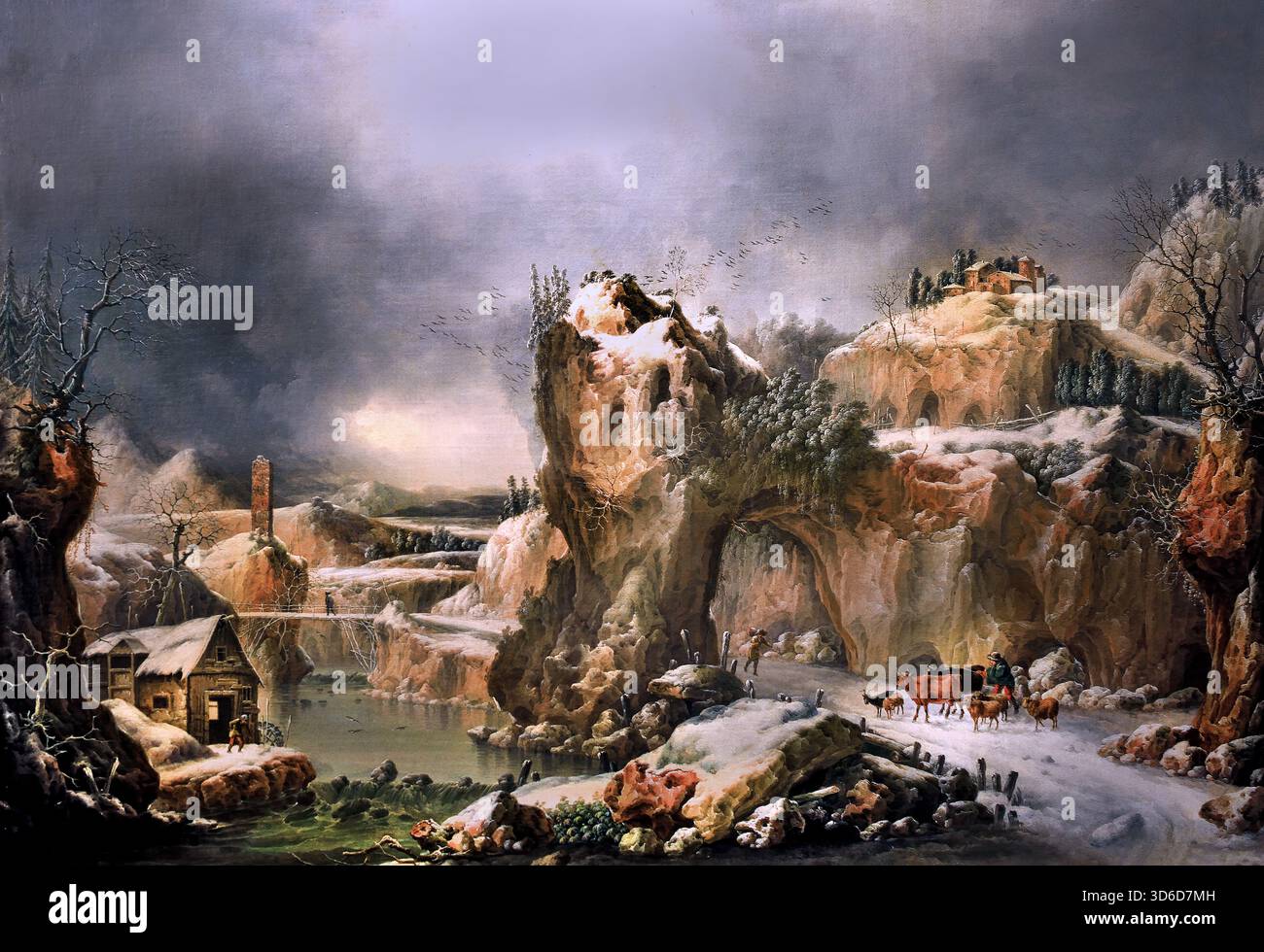 Francesco Fidanza (1747-1819) nevicata - Inverno 1817, l'Italia, italiano. Foto Stock