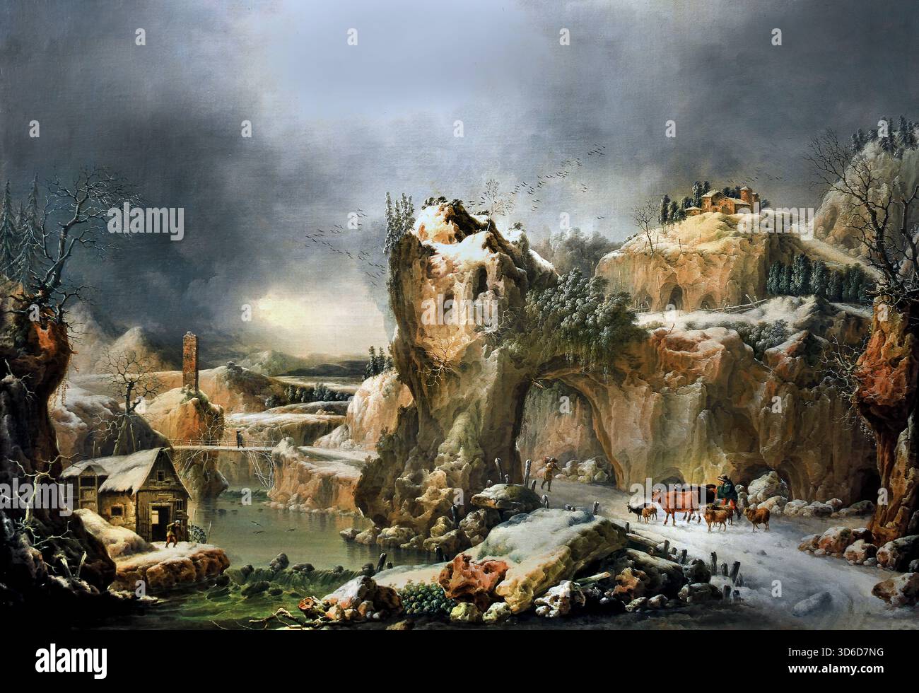 Francesco Fidanza (1747-1819) nevicata - Inverno 1817, l'Italia, italiano. Foto Stock