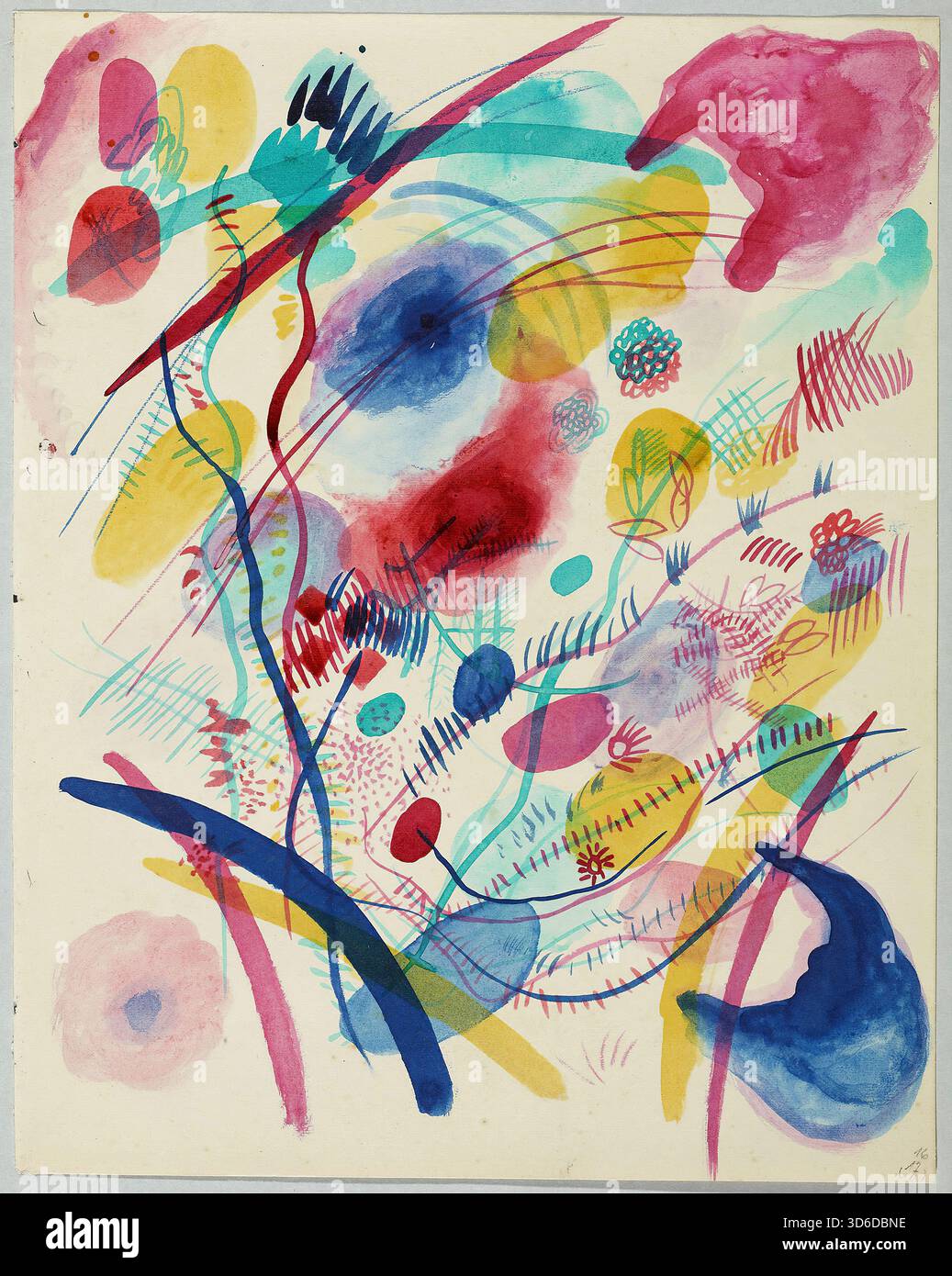 « Composizione in rosso, blu, verde e giallo (1913). Wassily Kandinsky (Russo, 1866 - 1944)» Foto Stock