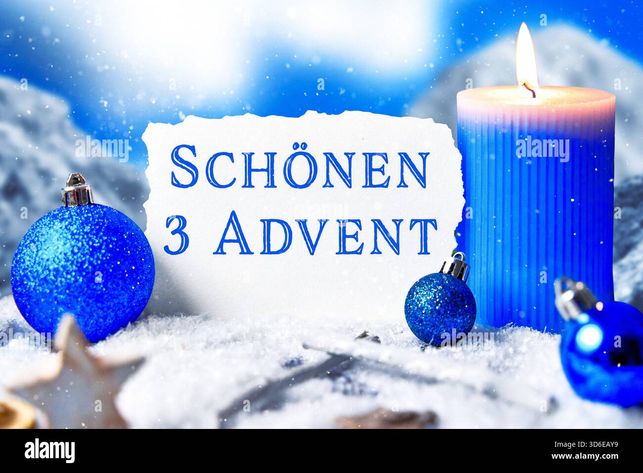 Vermont Christmas Company Set di candele dell'Avvento blu, 3 candele blu e 1 rosa