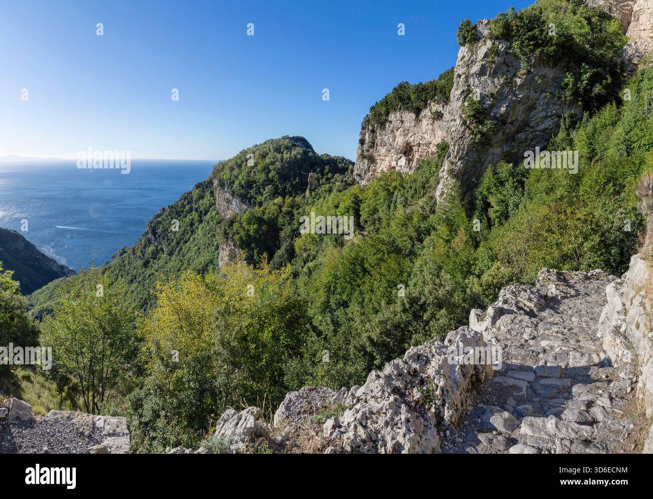 Sentiero degli dei - l'escursione costiera amalfitana - Sentiero degli dei Foto Stock