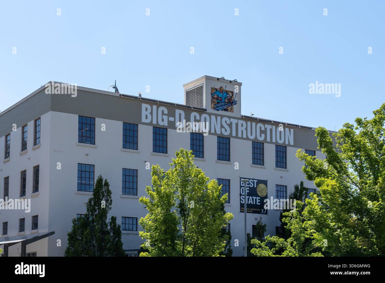 Sede centrale della Big D Construction a Salt Lake City, Utah, Stati Uniti. Foto Stock