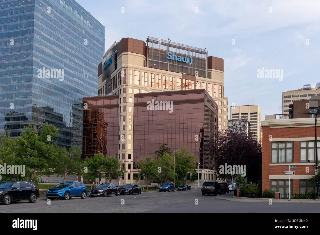 L'edificio Shaw nel centro di Calgary, edificio per uffici a Calgary, Alberta, Canada Foto Stock