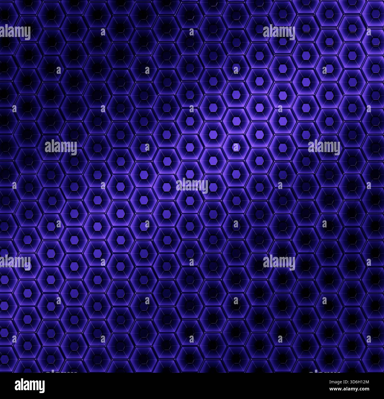 Sfondo blu con design a nido d'ape. Foto Stock