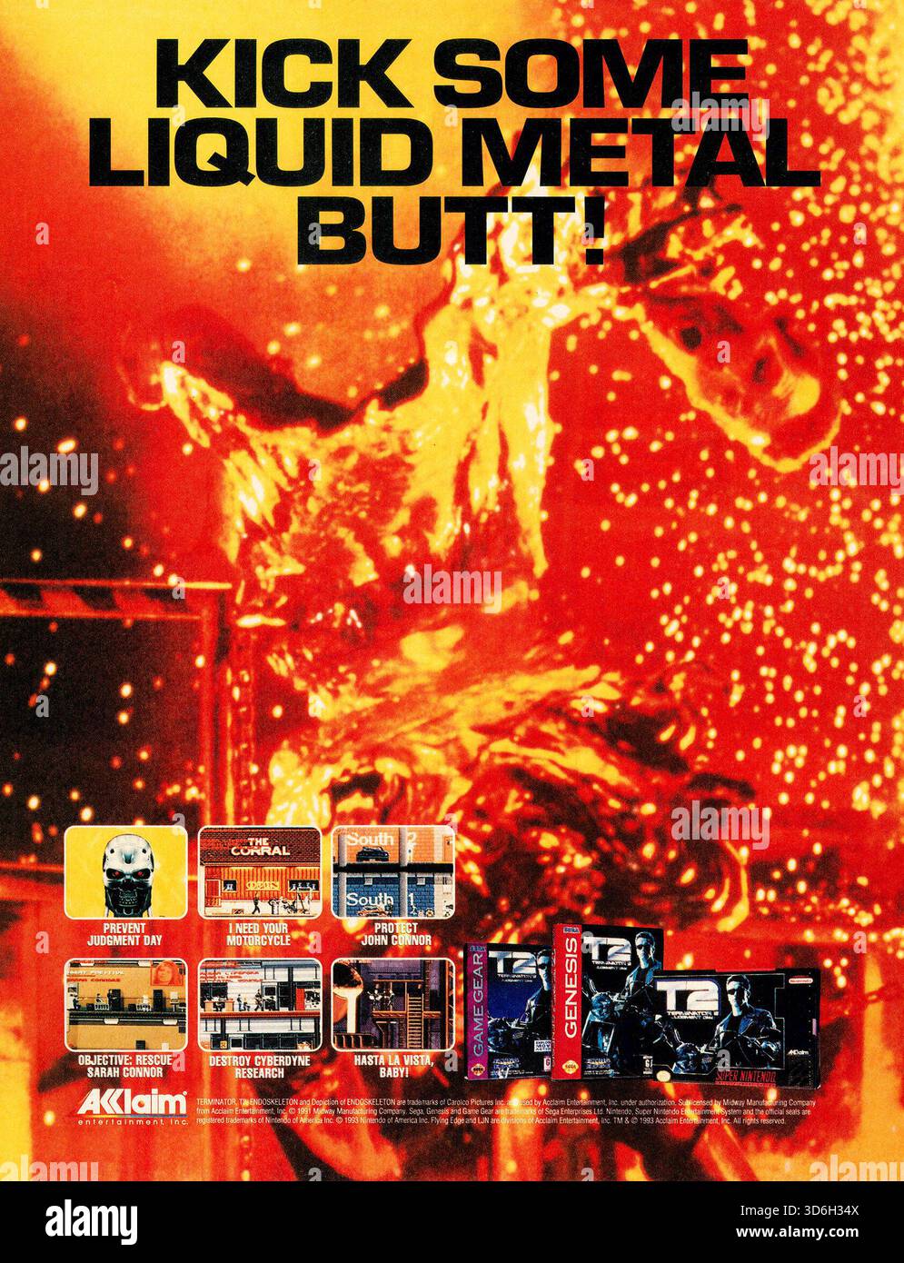 1994 Terminator 2: Judgment Day, videogioco Acclaim Foto Stock