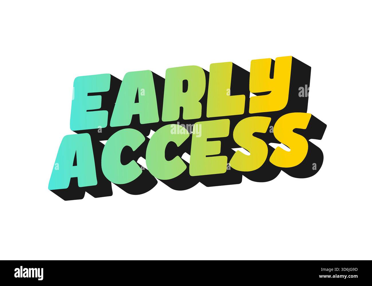 Accesso in anteprima alla lettura del testo stilizzato in colori sfumati con effetto ombra Illustrazione Vettoriale