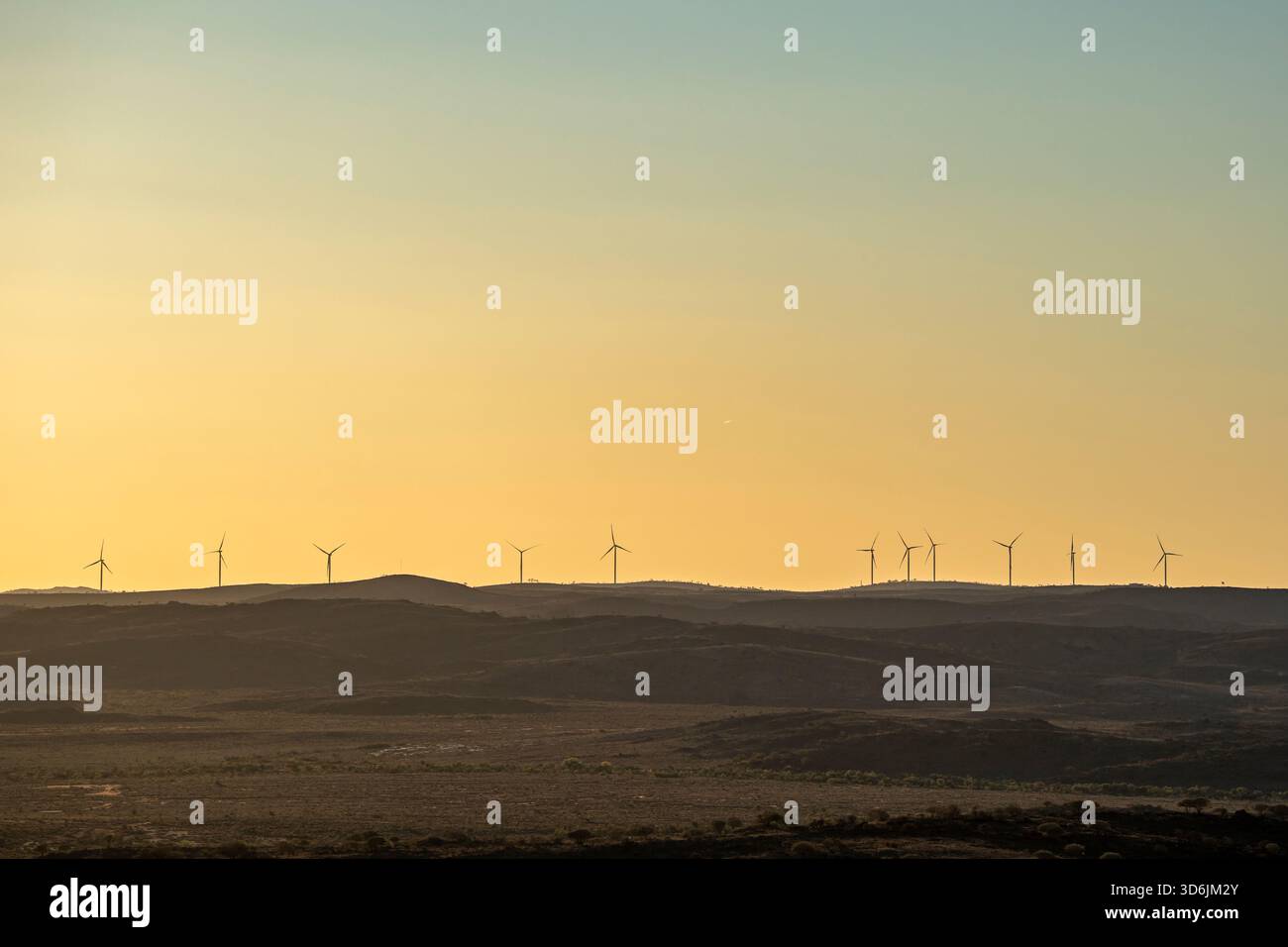 L'impianto eolico AGL Energy Silverton fornisce 199 mega watt di potenza a Silverton e Broken Hill nel nuovo Galles del Sud occidentale Foto Stock
