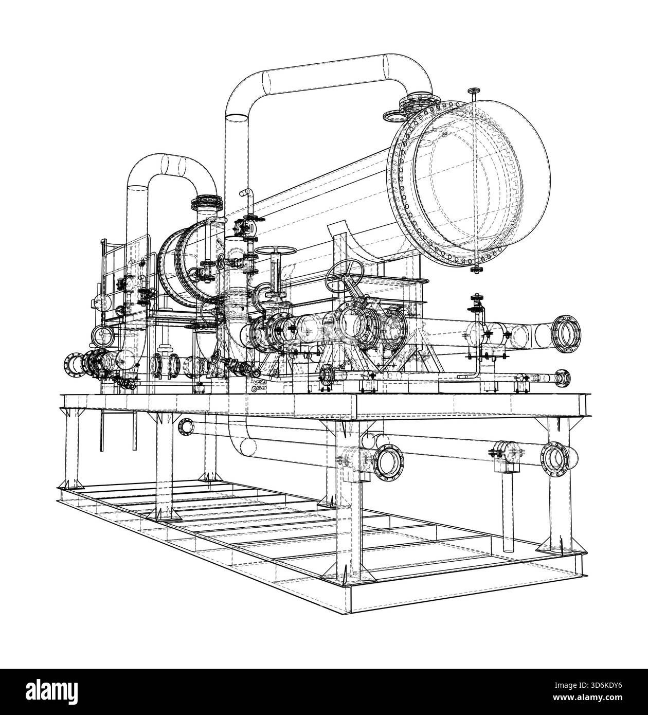 Struttura a reticolo per apparecchiature industriali. Vettore Illustrazione Vettoriale