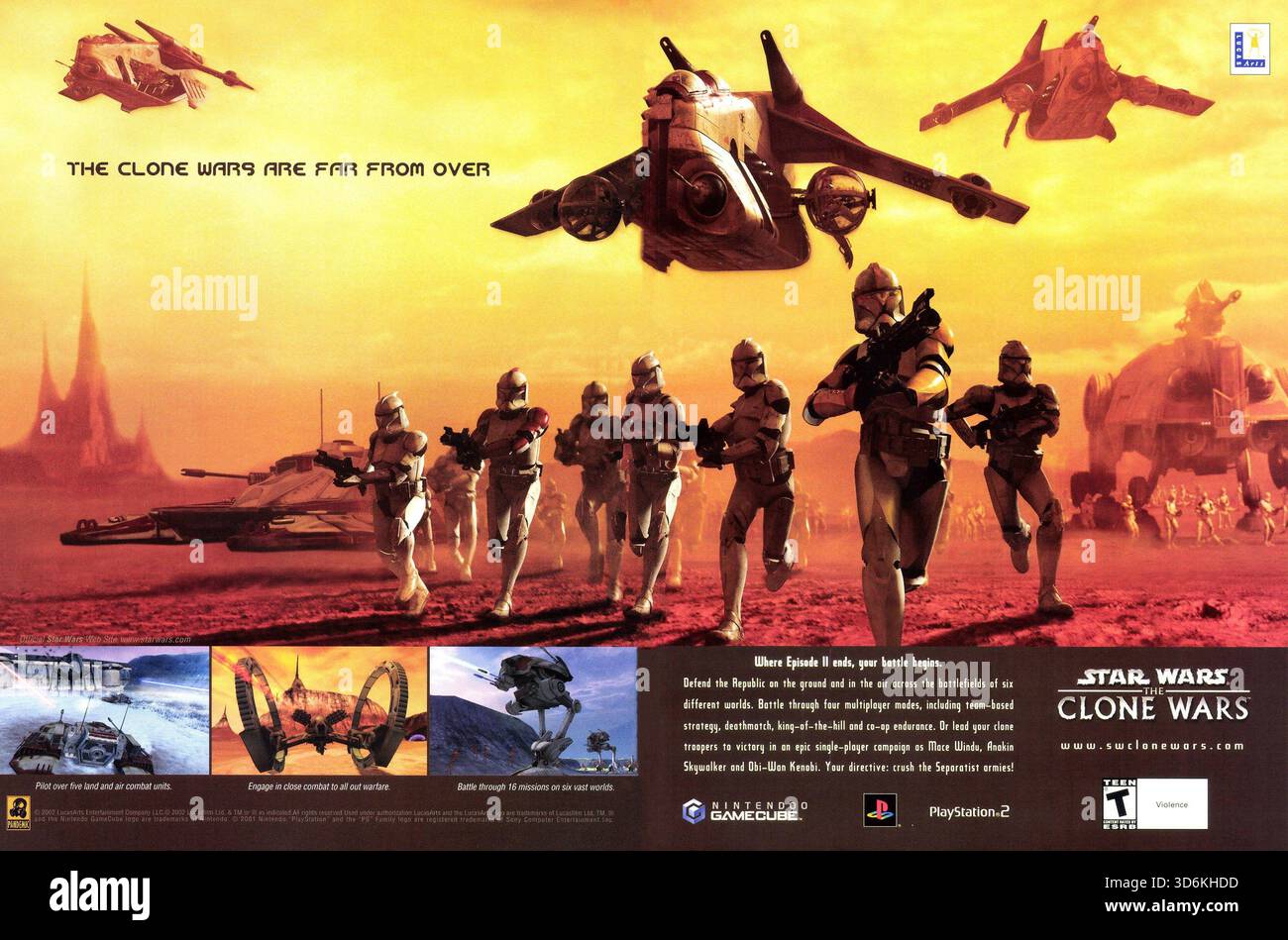 2002 Star Wars: The Clone Wars videogioco di Pandemic Studios; pubblicato da LucasArts Foto Stock