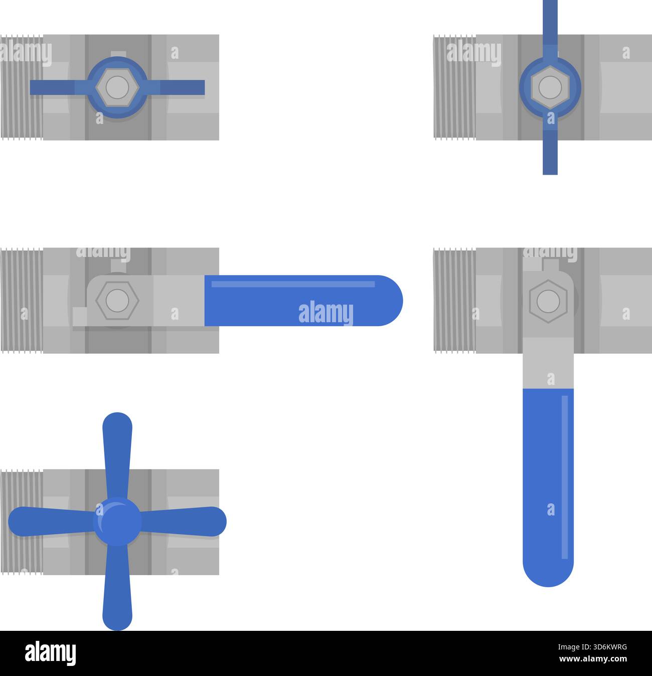 Dispositivo con valvola a sfera su sfondo trasparente Illustrazione Vettoriale