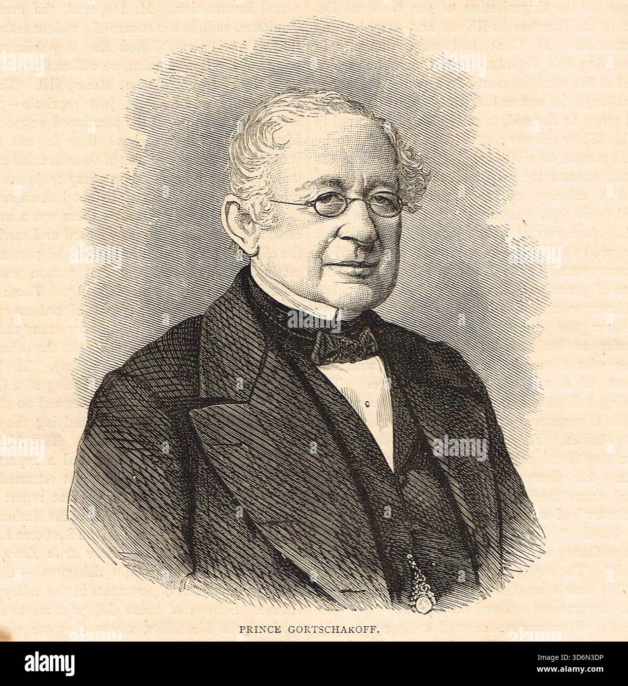 Principe Gorchakov, ministro degli affari esteri russo durante la guerra franco-prussiana. Foto Stock