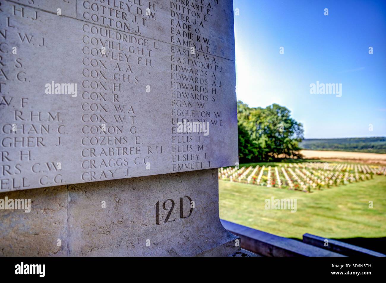 Thiepval Memorial alla scomparsa della somme nel nord della Francia, commemorando i nomi dei soldati britannici e del Commonwealth uccisi nel primo Wor Foto Stock