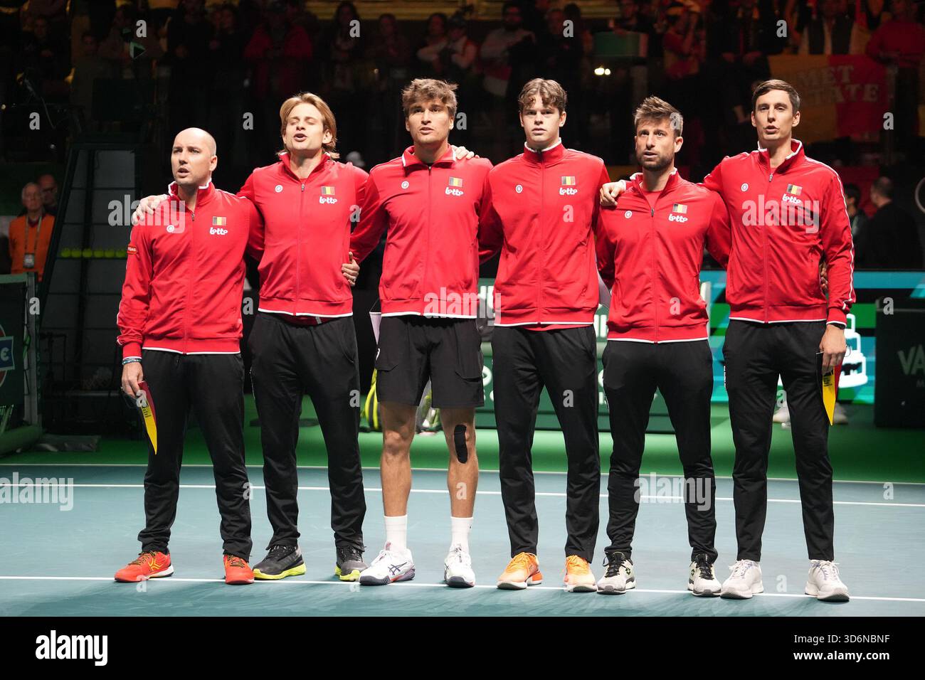 Bologna, Bretagne, Italia. 21 novembre 2025. Team Belgio durante la Coppa Davis 2025, Final 8, evento Tennis il 21 novembre 2025 a Bologna, Italia - foto Laurent Lairys (Credit Image: © Laurent Lairys/ZUMA Press Wire) SOLO PER USO EDITORIALE! Non per USO commerciale! Foto Stock