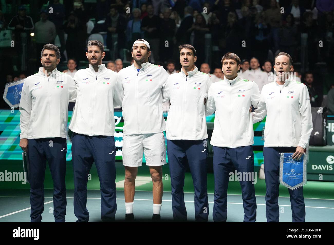 Bologna, Bretagne, Italia. 21 novembre 2025. Team Italia in occasione di Coppa Davis 2025, Final 8, Tennis event il 21 novembre 2025 a Bologna, Italia - foto Laurent Lairys (Credit Image: © Laurent Lairys/ZUMA Press Wire) SOLO PER USO EDITORIALE! Non per USO commerciale! Foto Stock