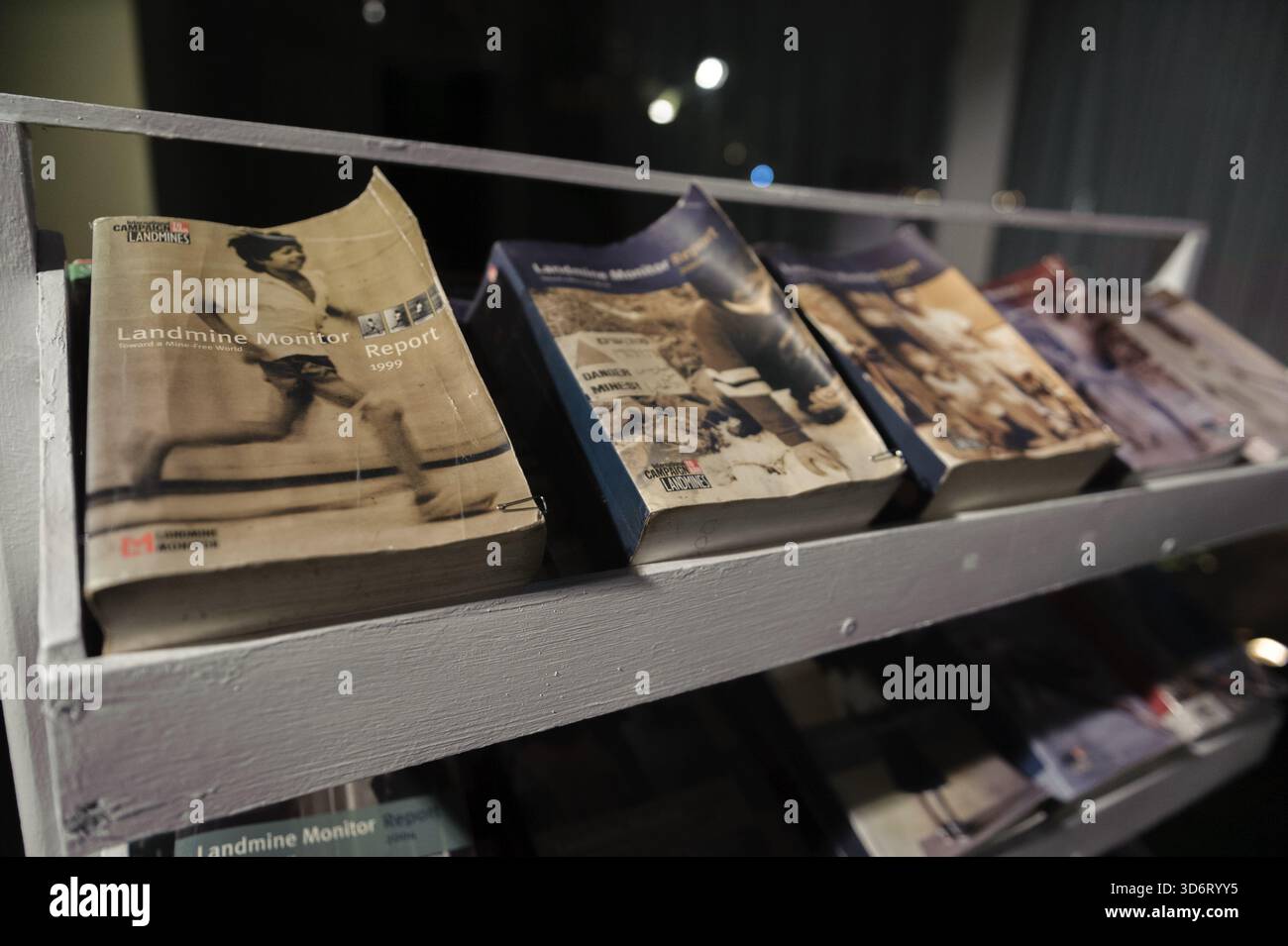 Problemi precedenti al lancio del monitor delle mine terrestri 2024 dell'ICBL alla quinta conferenza di revisione tenutasi a Siem Reap, Cambogia Foto Stock