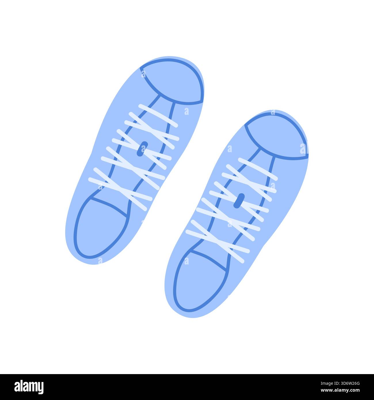 Sneaker semplici blu isolate su sfondo bianco, perfette per gli uomini outfit casual design vettoriale Illustrazione Vettoriale