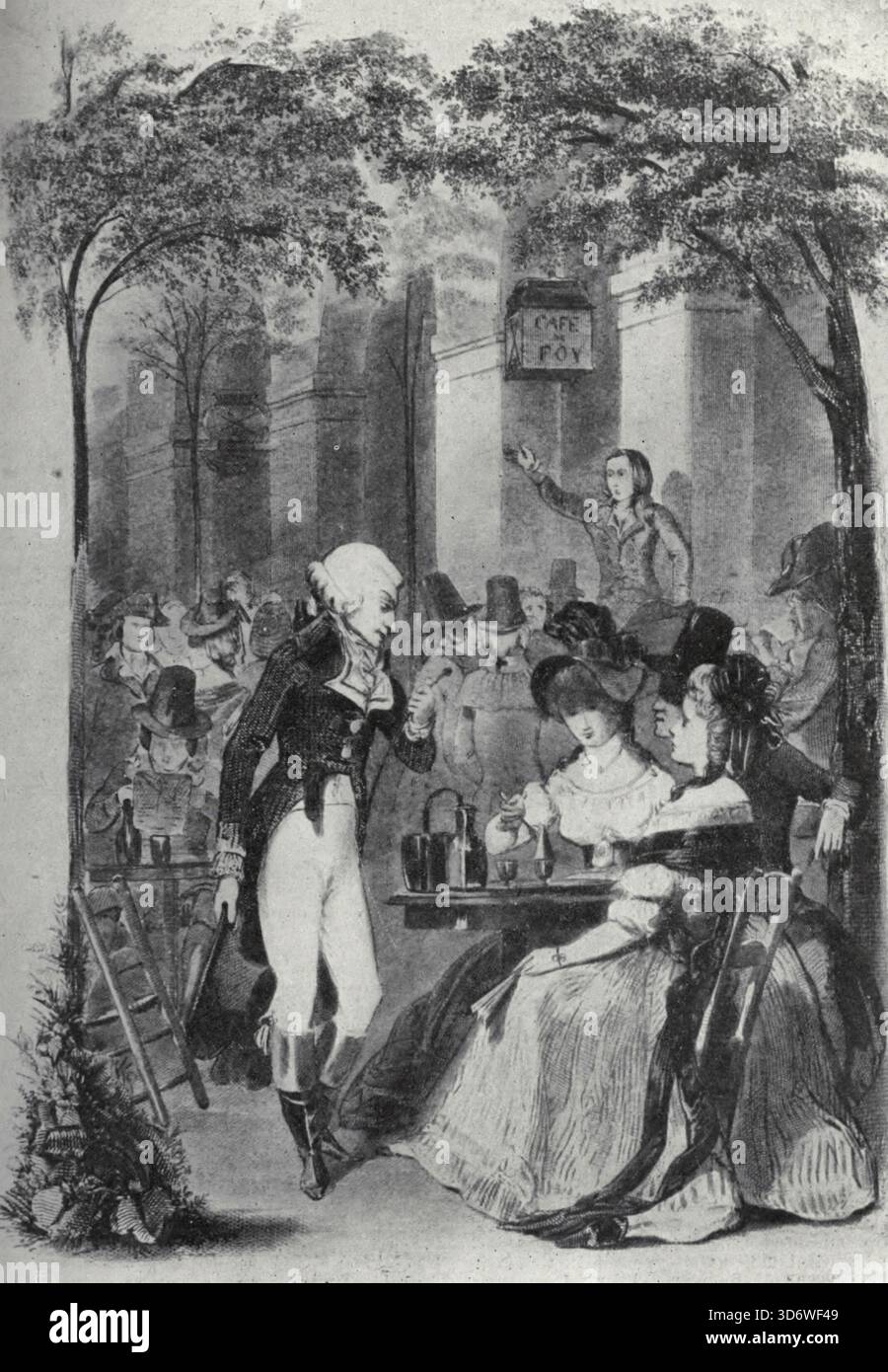 Il Cafe Foy nel Palais Royal, 1789 Foto Stock