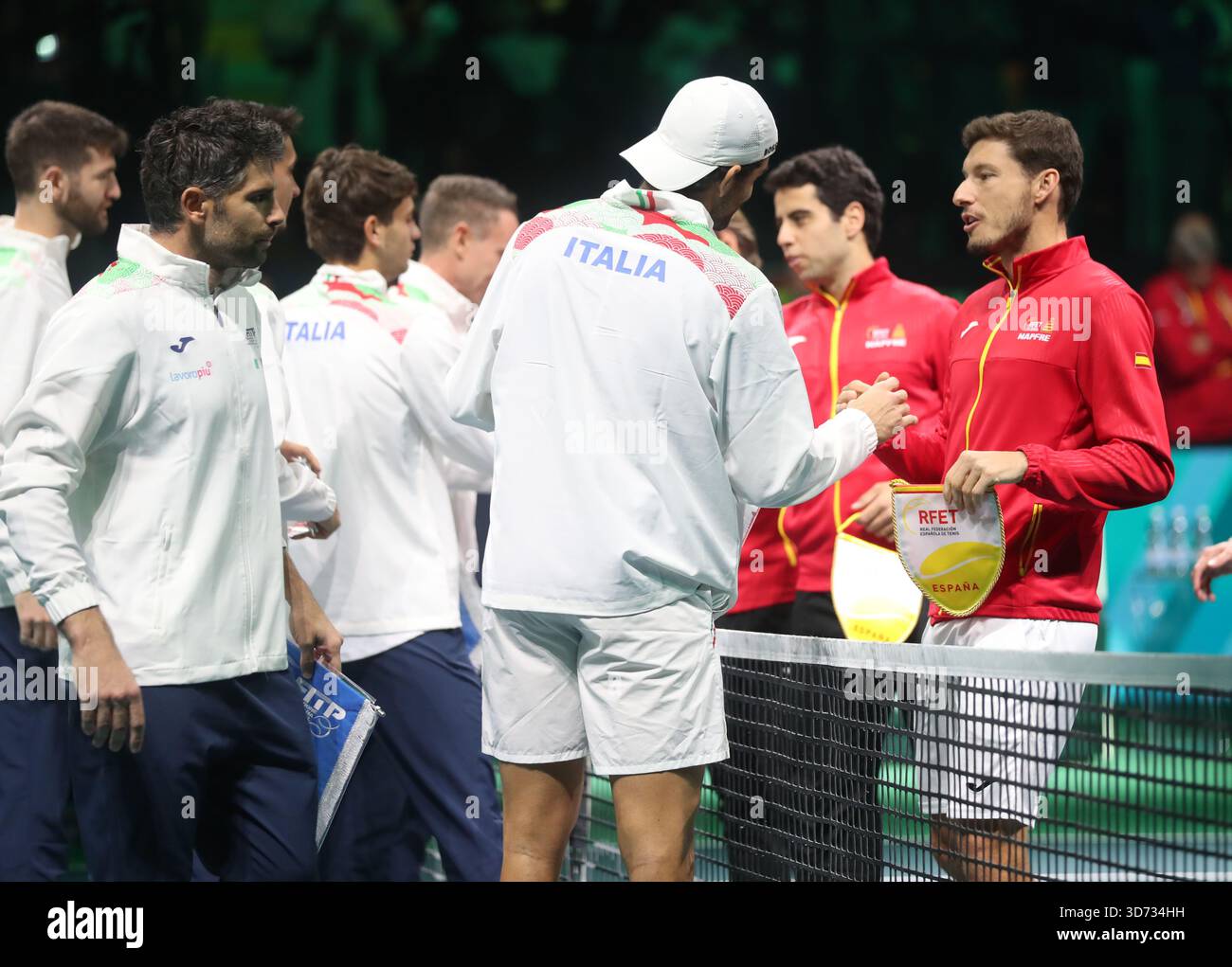 Bologna, Italia. 23 novembre 2025. Tennis, finale di Coppa Davis 2025, Italia contro Spagna, Bologna, Italia, 23 novembre, 2025. foto di felice Calabro' credito: Agenzia fotografica indipendente/Alamy Live News Foto Stock