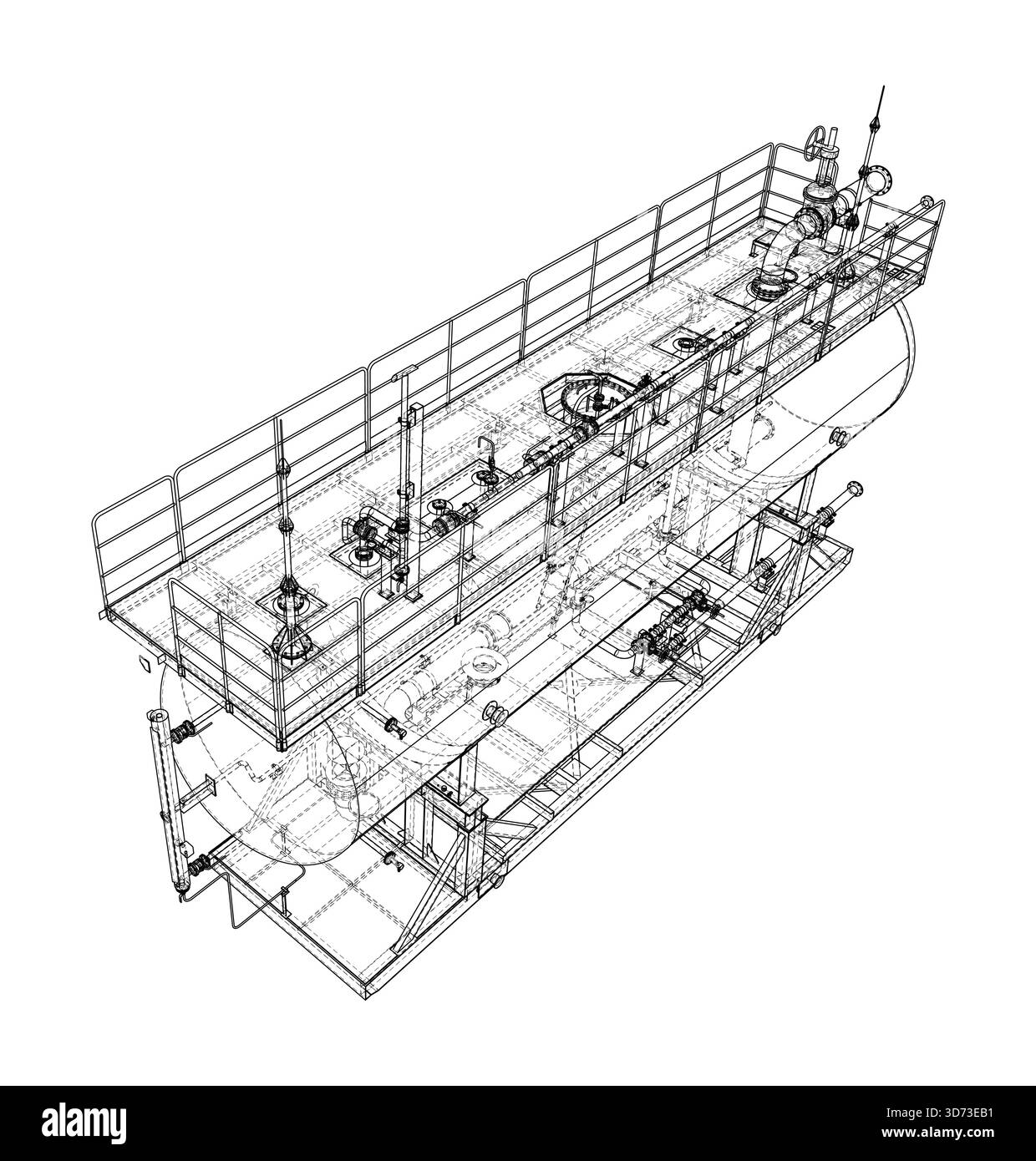 Progetto di piattaforma industriale. Vettore Illustrazione Vettoriale