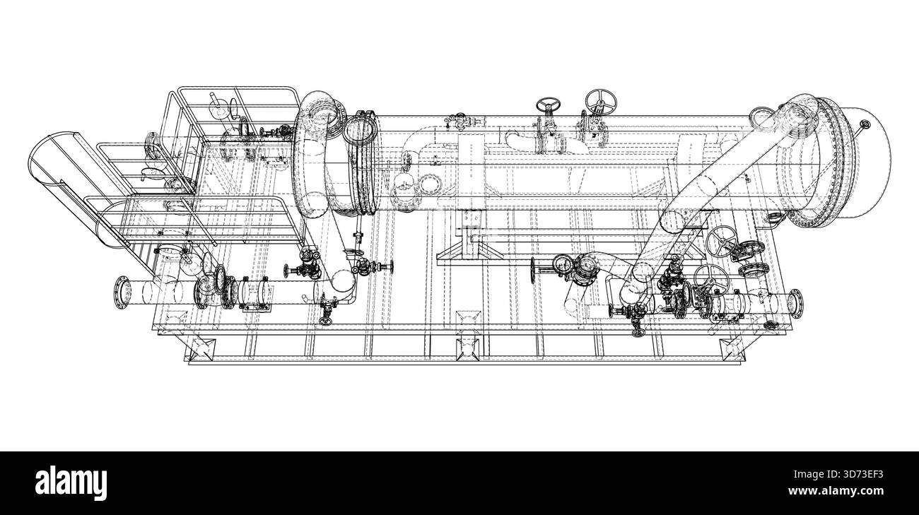 Progetto per le apparecchiature industriali. Vettore Illustrazione Vettoriale