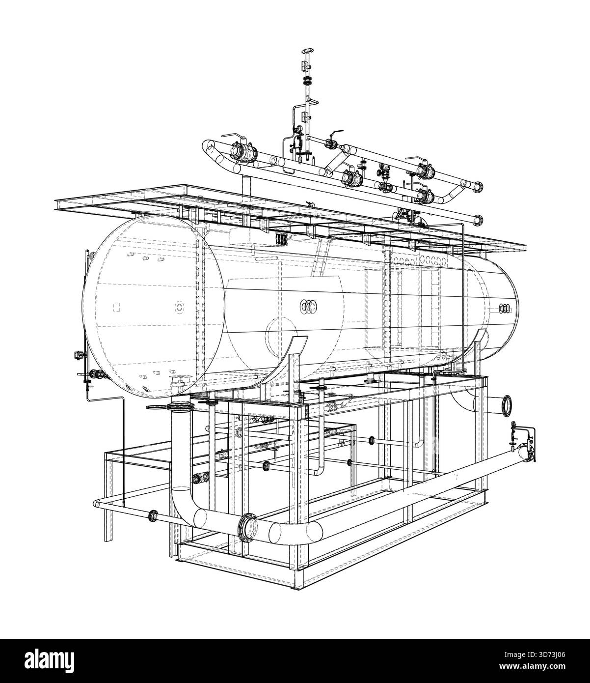 Progetto per le apparecchiature industriali. Vettore Illustrazione Vettoriale