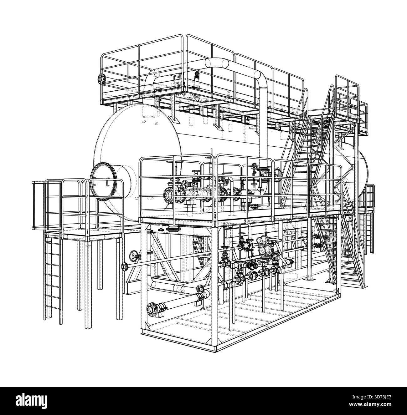 Progetto per le apparecchiature industriali. Vettore Illustrazione Vettoriale