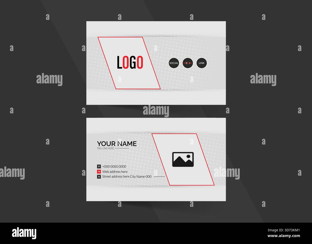 Biglietto da visita creativo moderno Illustrazione Vettoriale