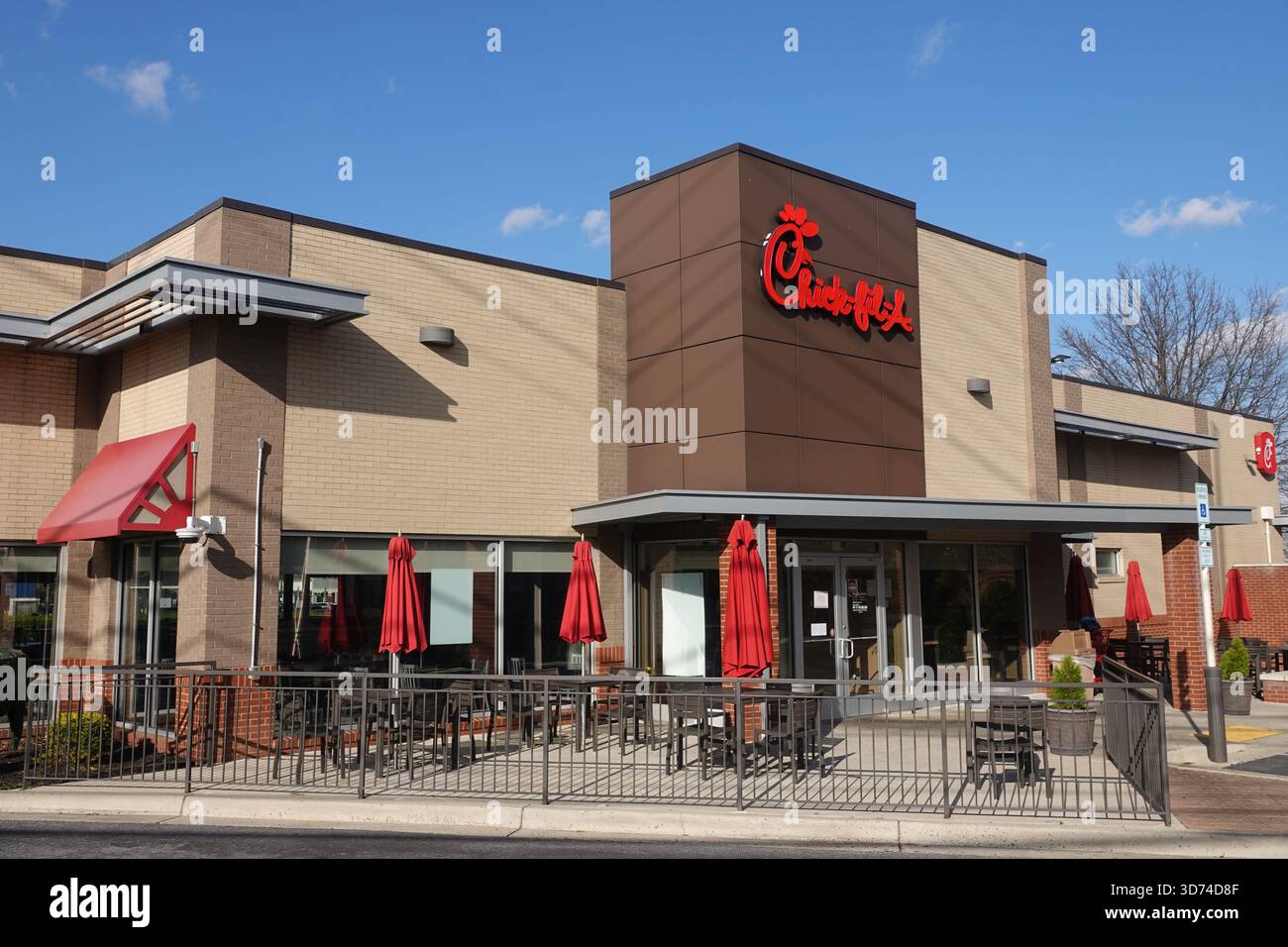 La catena di ristoranti USA Fast food Chick Fil A Chick-Fil-A è chiusa la domenica Foto Stock