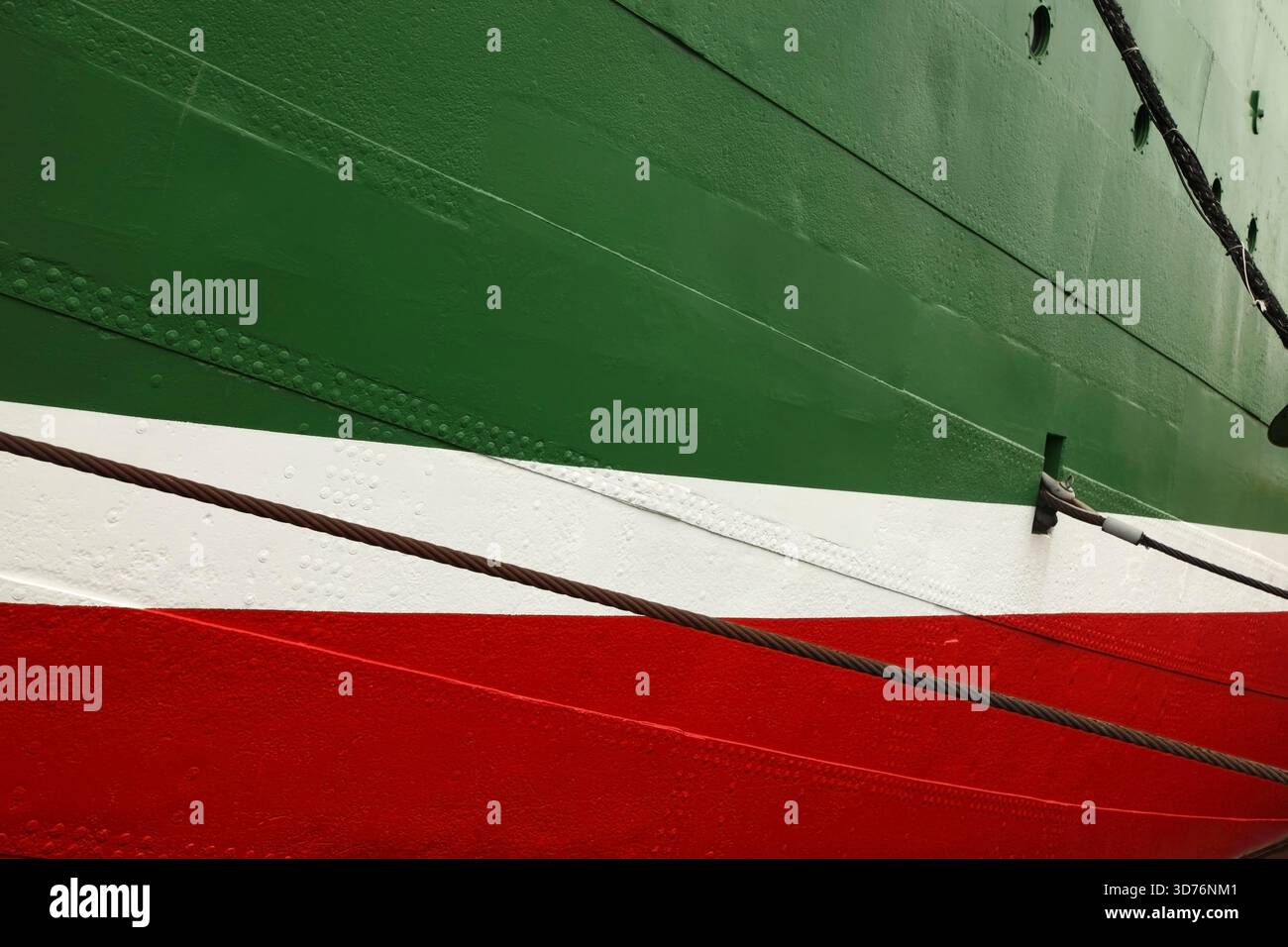 Scafo del 19° secolo Rickmer Rickmers, nave a vela museo a 3 alberi, Amburgo, Germania. Foto Stock