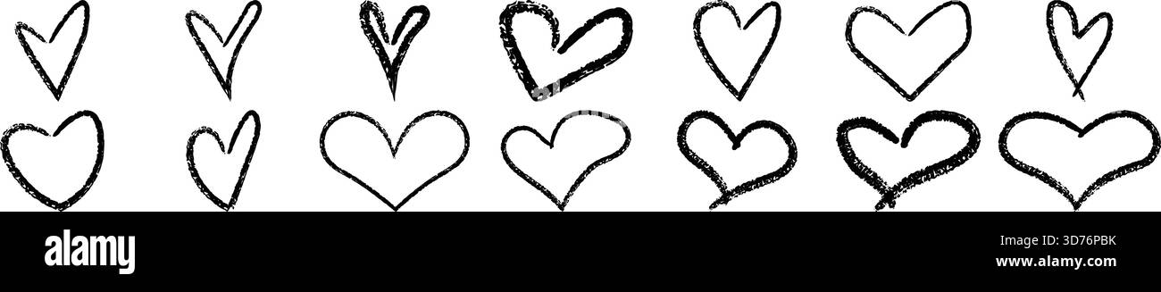 Heart Collection per Love Romance e Joyful Celebrations Illustrazione Vettoriale