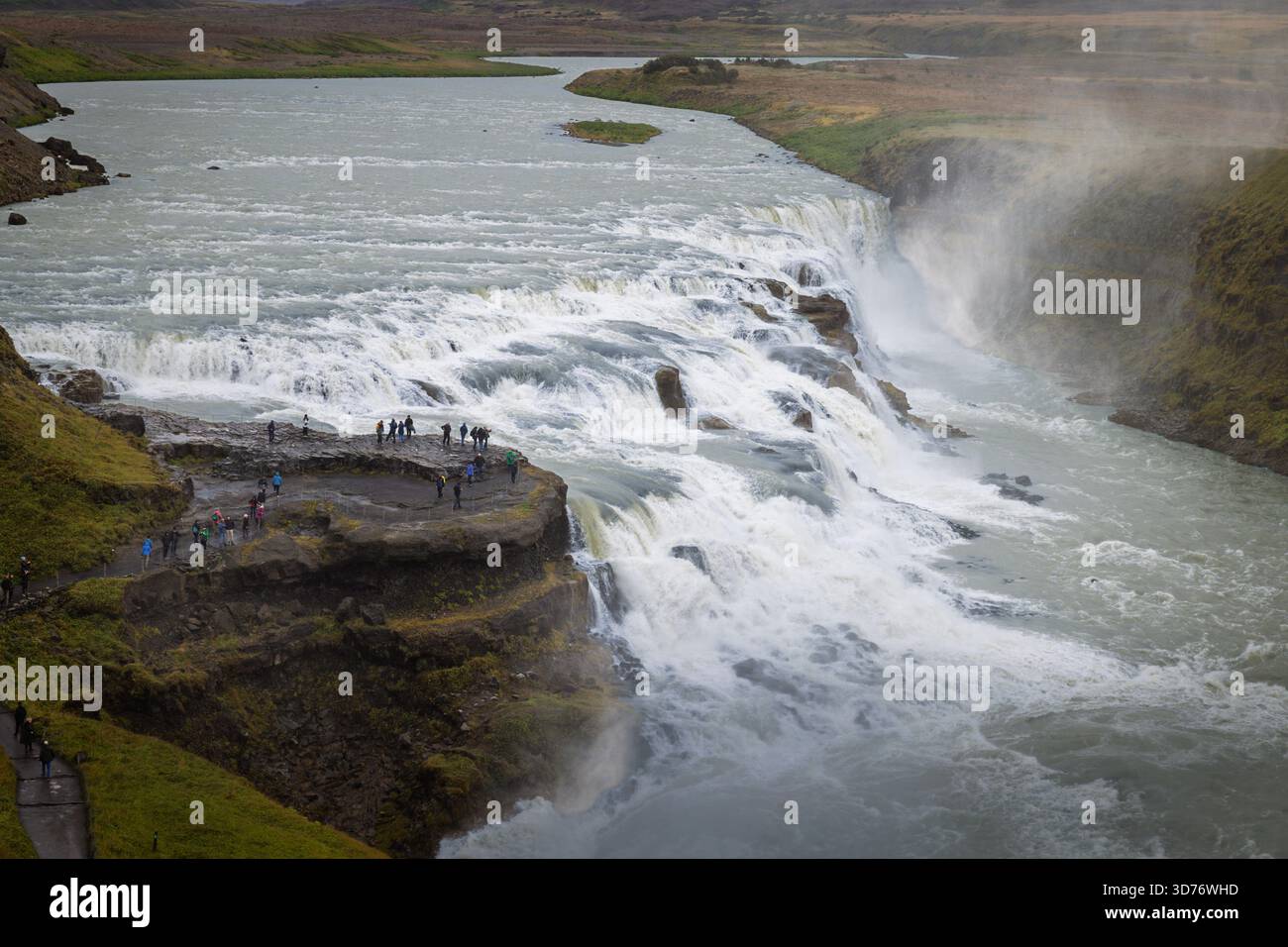 Cascate Gullfoss, Islanda Foto Stock