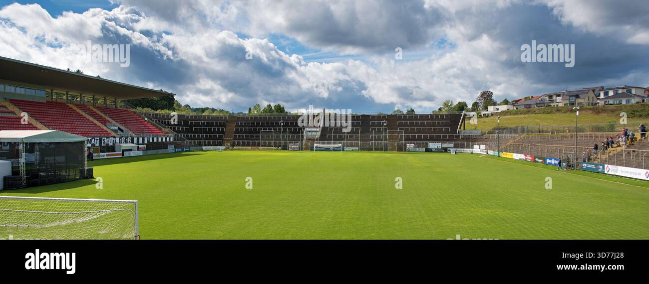 Ellenfeld Stadium, Neunkirchen, Saar, vista panoramica dal campo di gioco Foto Stock