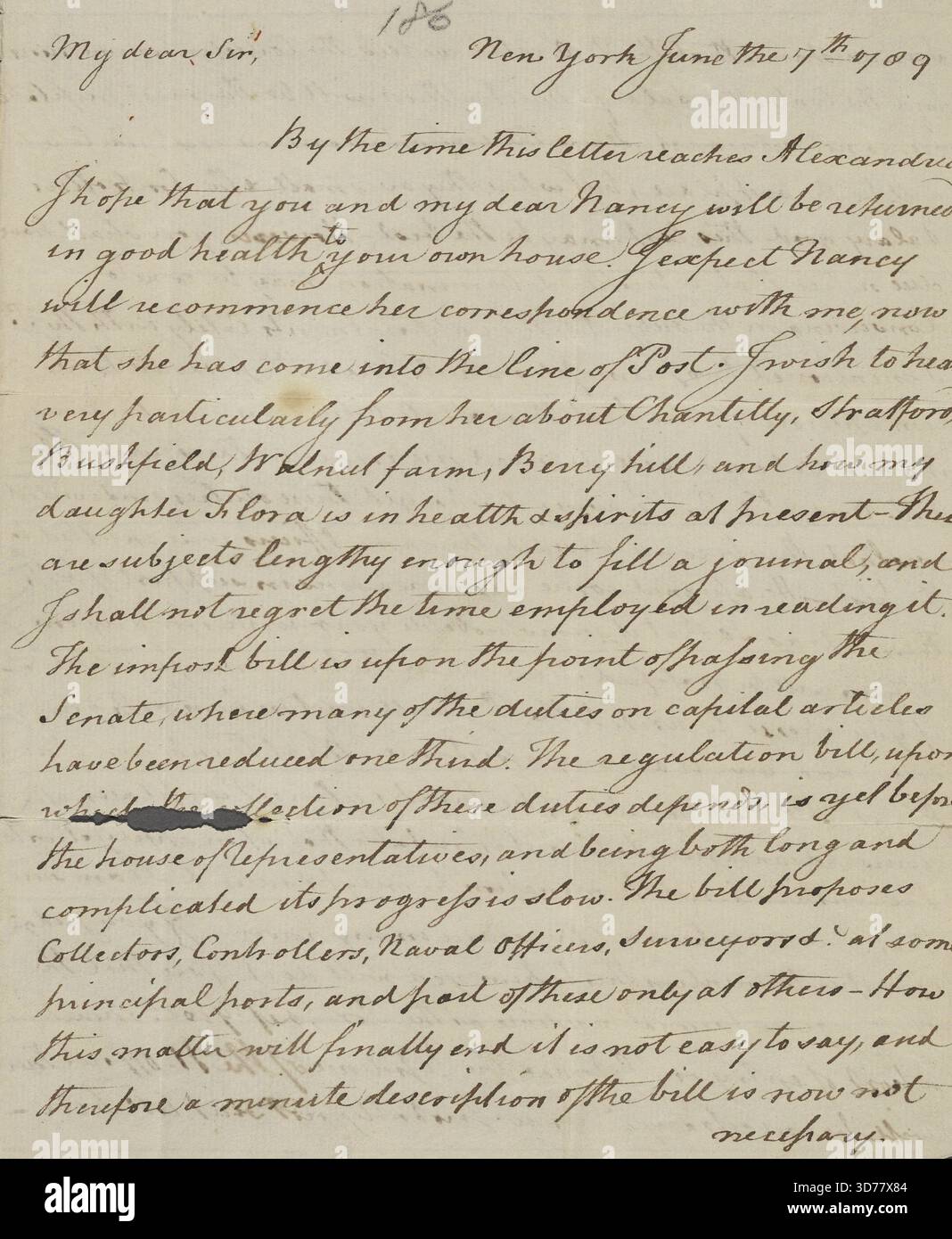 Charles Lee, 7 giugno 1789, Lee, Richard Henry (1732-1794 Foto Stock