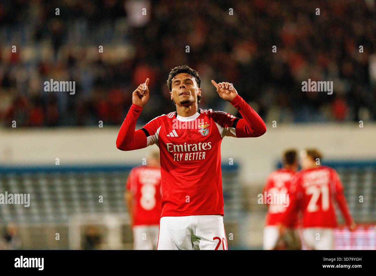 Richard Rios ha visto festeggiare dopo aver segnato un gol durante la partita TACA De Portugal tra squadre dell'Atletico CP e SL Benfica (Maciej Rogowski/Ball Raw) Foto Stock