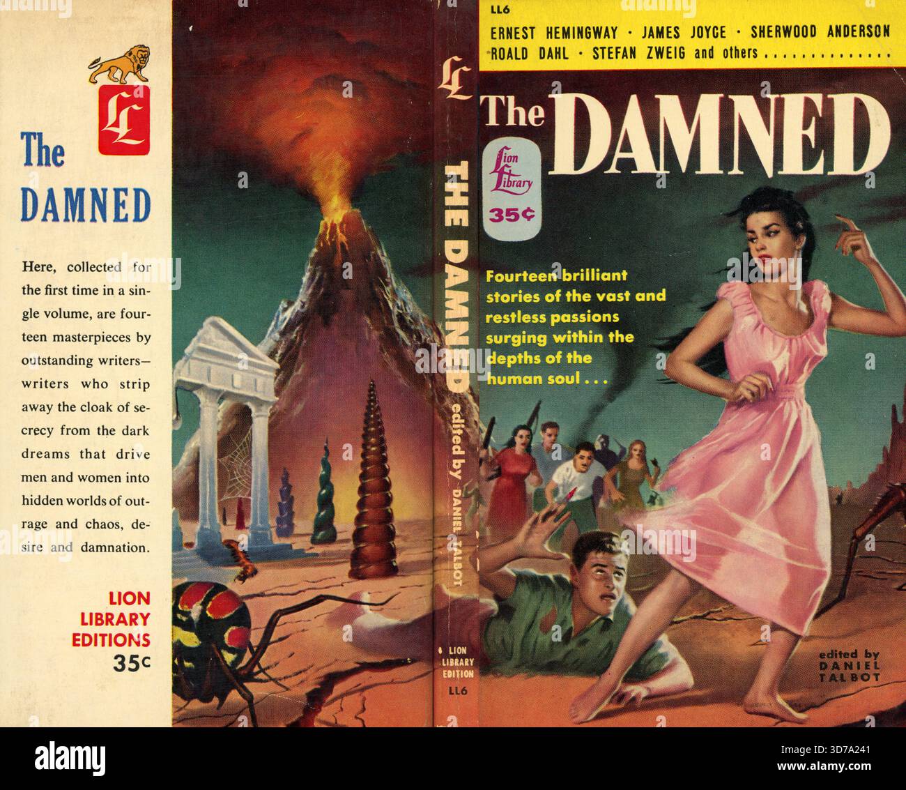 Daniel Talbot (editore) - i dannati. Lion Library LL 6, 1954. Artista di copertina: Sconosciuto. "Quattordici storie brillanti delle vaste e irrequiete passioni che si innalzano nelle profondità dell'anima umana..."" Foto Stock