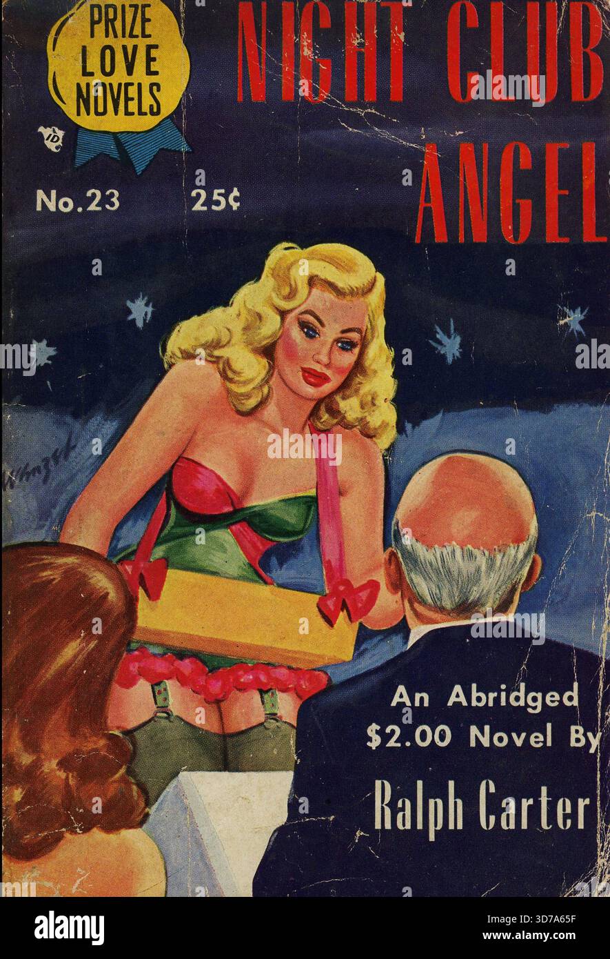 Ralph Carter - Night Club Angel. (Titolo originale: Night Club Lady). Prize Love Novel 23, 1949. Artista di copertina: Bill Wenzel' Foto Stock